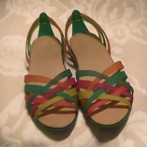 CROCS Huarache Multicolored Sandals Size 9